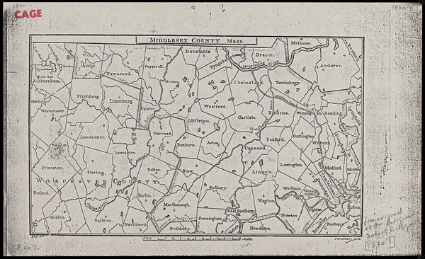 Map of Middlesex County