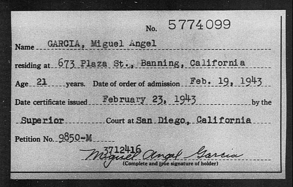 Garcia, Miguel Angel - 1943