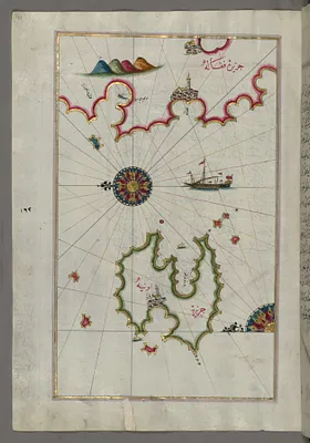 Map of the Island of Unije South of Lošinj Island