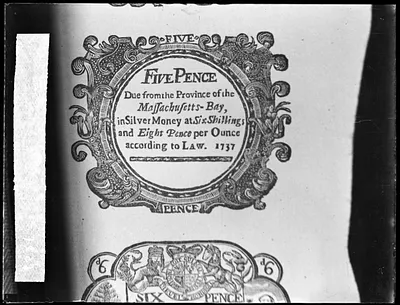 Massachusetts Province bills (currency) 5-Pence 1737
