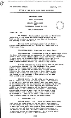 White House Leadership Meeting, 7/25/73 (1)