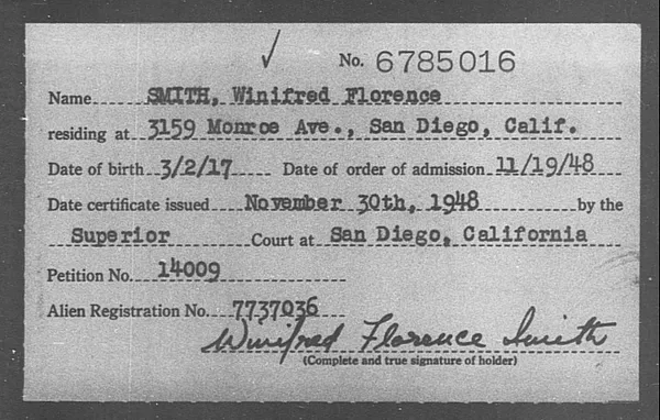 Smith, Winifred Florence - 1948