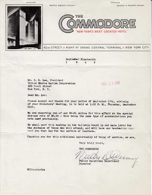 Letters Received to C.B. Lee, September 19, 1942