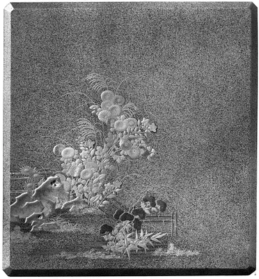 Writing Box with Fenced chrysanthemums