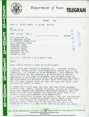 LEBANON Vol. I January 1969-January 31, 1970 [2 of 3]