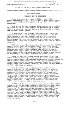 Presidential statement on signing S. 3091 - National Forest Management Act of 1976 [Signing Statements and Announcements]