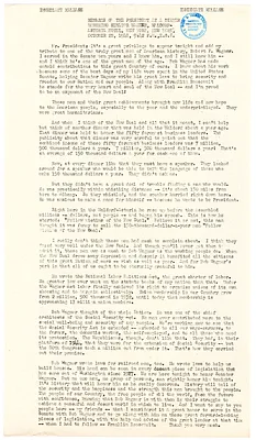 Press Release, Speech of President Harry S. Truman, Dinner Honoring Senator Robert F. Wagner