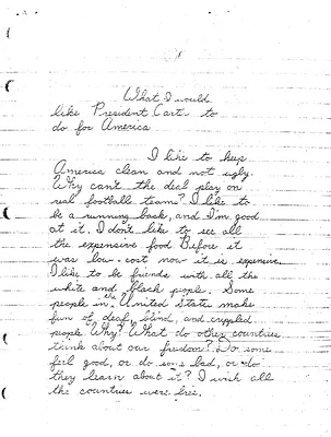 Letter from David Carlson to President Carter