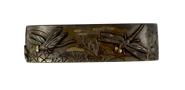 Fuchi with Dragonflies and Maiden Flowers