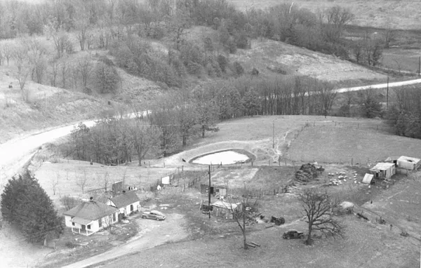 Aerial View of Rural Homestead, 1950
