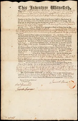 Peter Walker indentured to apprentice with Samuel Buck of Murrayfield, 24 October 1772