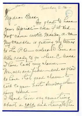 Letter from Madge Gates Wallace to Bess W. Truman