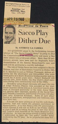 Herbert Brutus Ehrmann Papers, 1906-1970. Sacco-Vanzetti. Robert Montgomery: Sacco-Vanzetti: The Murder and the Myth. Box 13, Folder 10, Harvard Law School Library, Historical & Special Collections