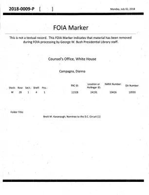 Brett M. Kavanaugh, Nominee to the D.C. Circuit [1]