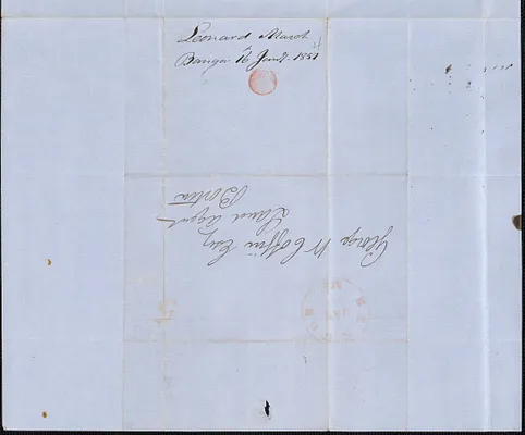 Leonard March to George Coffin, 16 January 1851