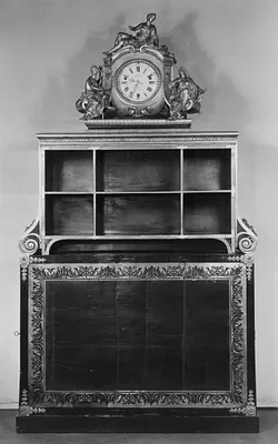 Clock and Cabinet with Shelves