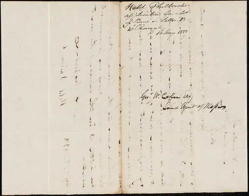 Weld Philbrook to George Coffin, 16 August 1833