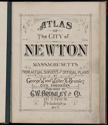Atlas of the city of Newton, Massachusetts