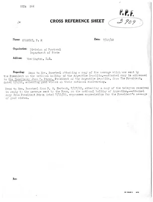 Cross Reference Memorandum