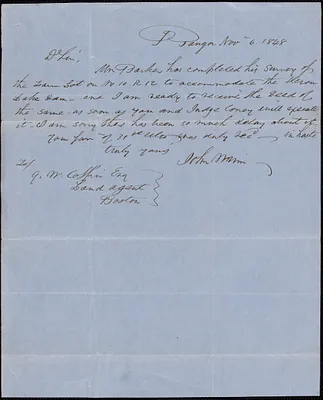 John Morin to George Coffin, 6 November 1848