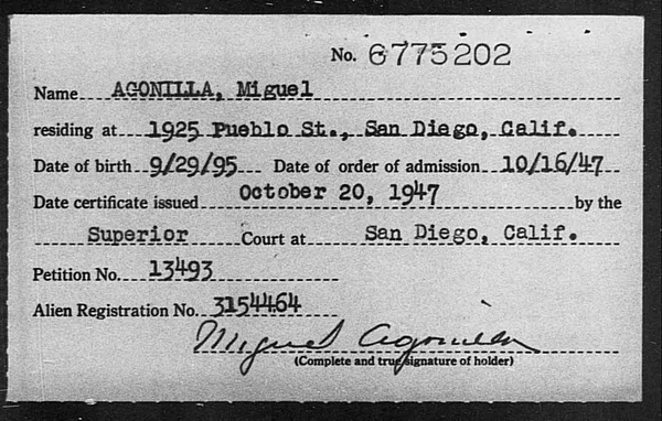 Agonilla, Miguel - 1947