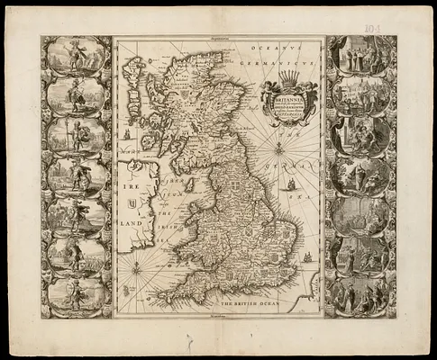 Britannia prout divisa suit temporibus Anglo-Saxonum praesertim durante illorum heptarchia