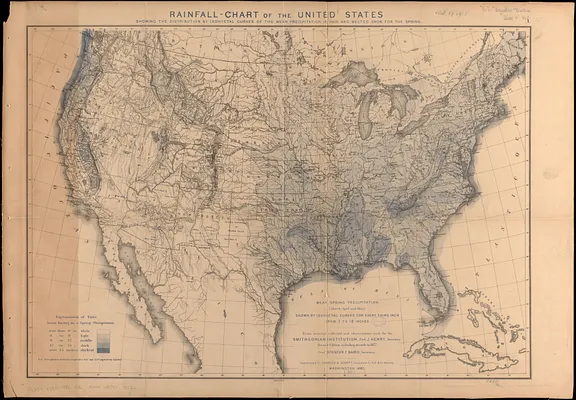 Rainfall-chart of the United States
