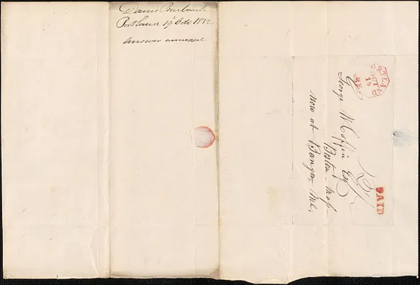 David Burbank to George Coffin, 19 October 1832