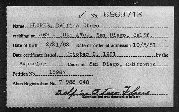 Flores, Delfina Otero - 1951