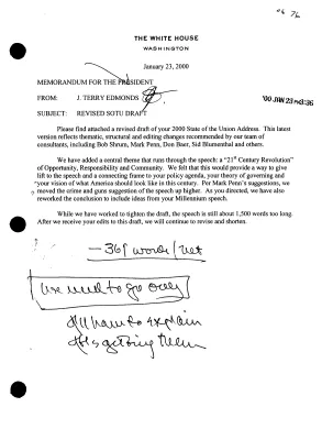 SOTU [State of the Union] 2000: Drafts D [binder] [3]