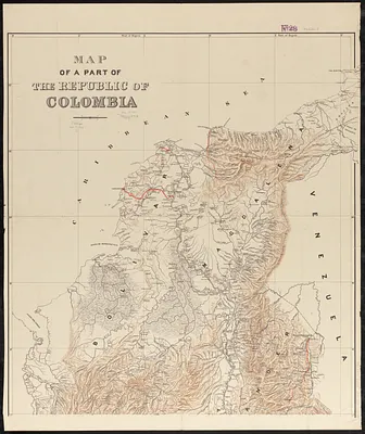 Map of a part of the Republic of Colombia
