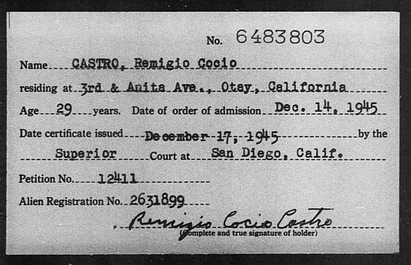 Castro, Remigio Cocio - 1945