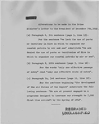 Alterations to Winston Churchill to Franklin D. Roosevelt