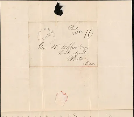 Ebenezer Baxter to George Coffin, 12 May 1833
