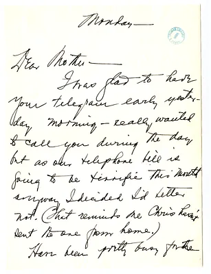 Letter from Bess W. Truman to Madge Gates Wallace