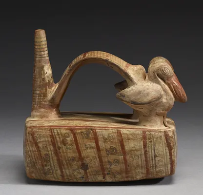 Double-Whistle Vessel with Sea Birds