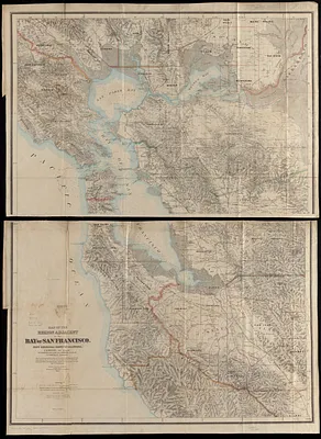 Map of the region adjacent to the Bay of San Francisco