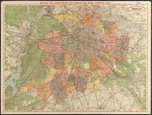 Grosser verkehrs-plan Berlin und seine vororte