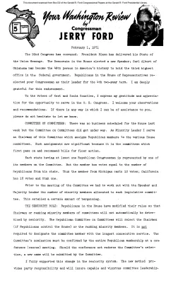 Ford Newsletter, February-March 1971