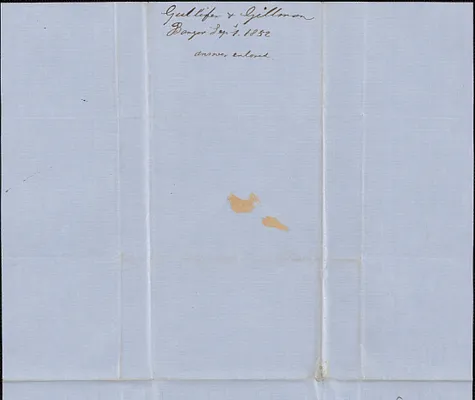 Gullifer and Gilman to Samuel Warner, 1 September 1852