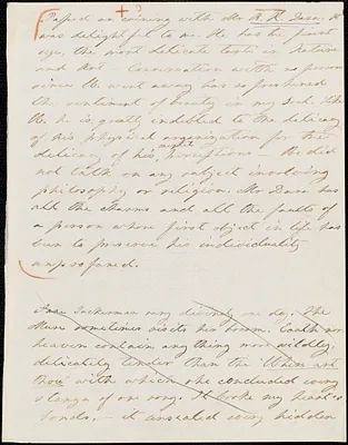 Margaret Fuller manuscript fragment, 1837