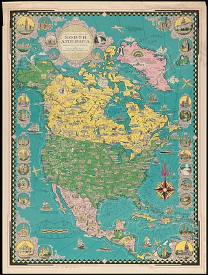 A pictorial map of North America