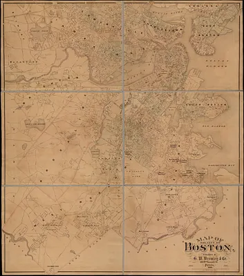 Map of the city of Boston