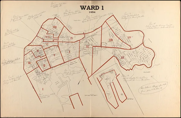 Ward lines and voting precincts 1954