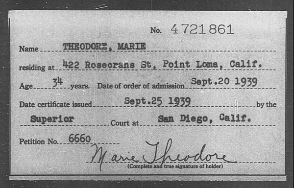 Theodore, Marie - 1939