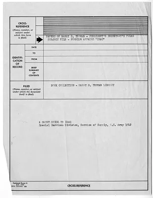 Truman Library Cross Reference Note