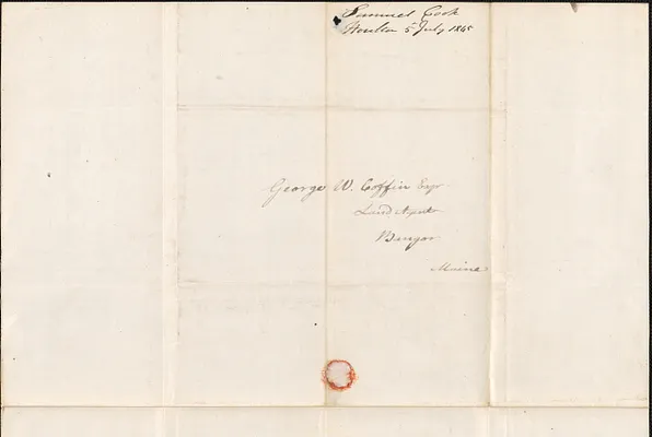 Samuel Cook to George Coffin, 5 July 1845