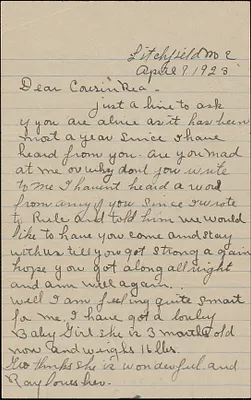Letter from Ethel Smith to Lola R. Andrews