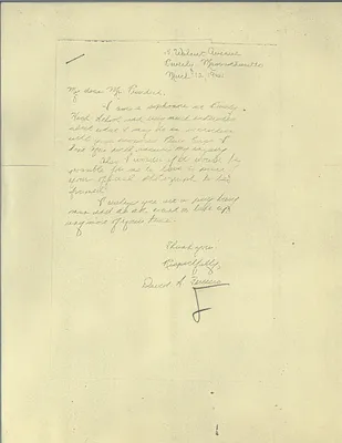 Letter from David S. Ferriero to President John F. Kennedy