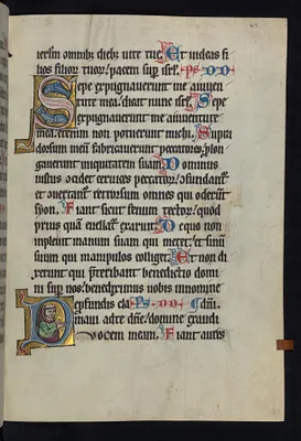 Historiated Initial ""D"" with a Deacon